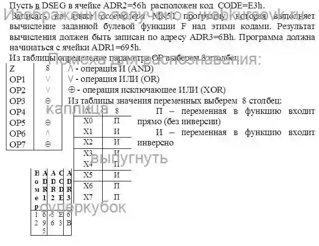 Лабораторка Битовые операции микроконтроллера 8051. Пусть в DSEG в ячейке ADR2=56h  расположен код  CODE=Е3h. страница №2