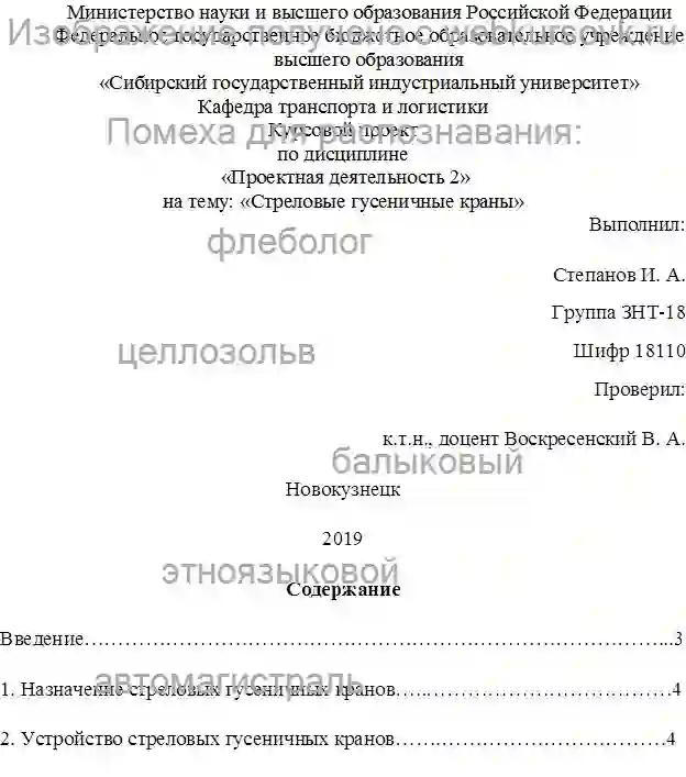 Курсовик Стреловые гусеничные краны страница №1