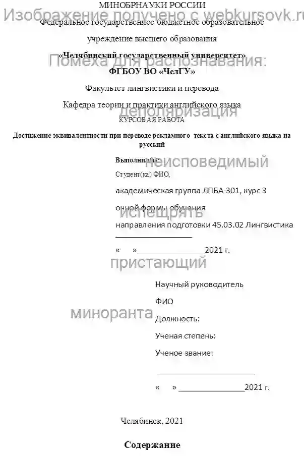 Курсовик Достижение эквивалентности при переводе рекламного  текста с английского языка на русский страница №1