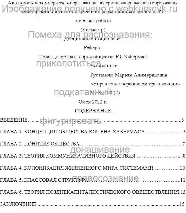 Реферат Целостная теория общества Ю. Хабермаса страница №1