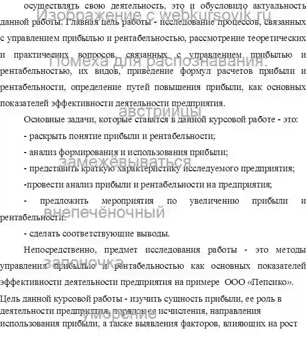 Курсовик Основы управления прибылью на примере ООО «Пепсико» страница №2