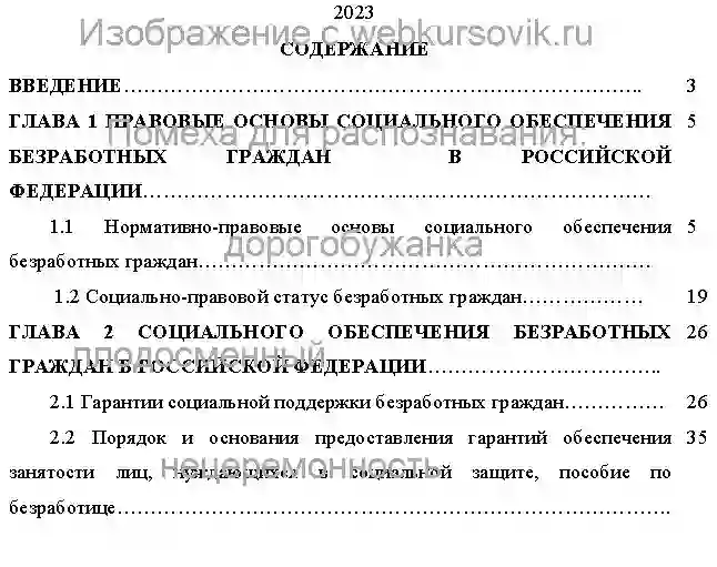 Курсовик Социальная поддержка безработных по законодательству в Российской Федерации страница №2