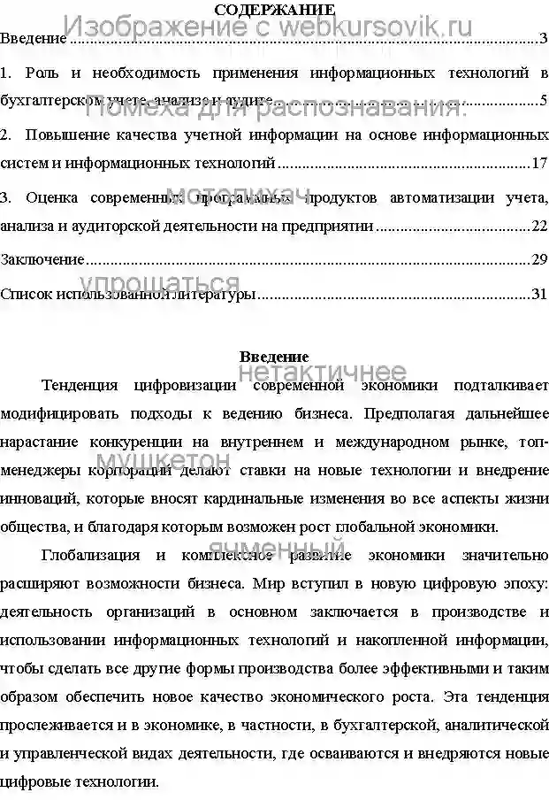 Реферат Теоретические основы организации учета, анализа и аудита в условиях компьютерной обработки данных страница №1